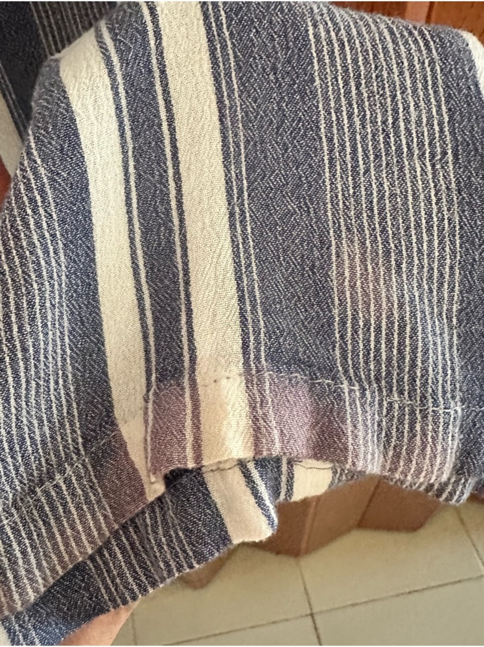 Billabong Striped Wide Leg Pants | Blue White Beachy Drawstring | Size M - Picture 9 of 9